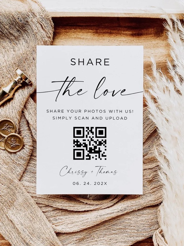 Example QR code table card